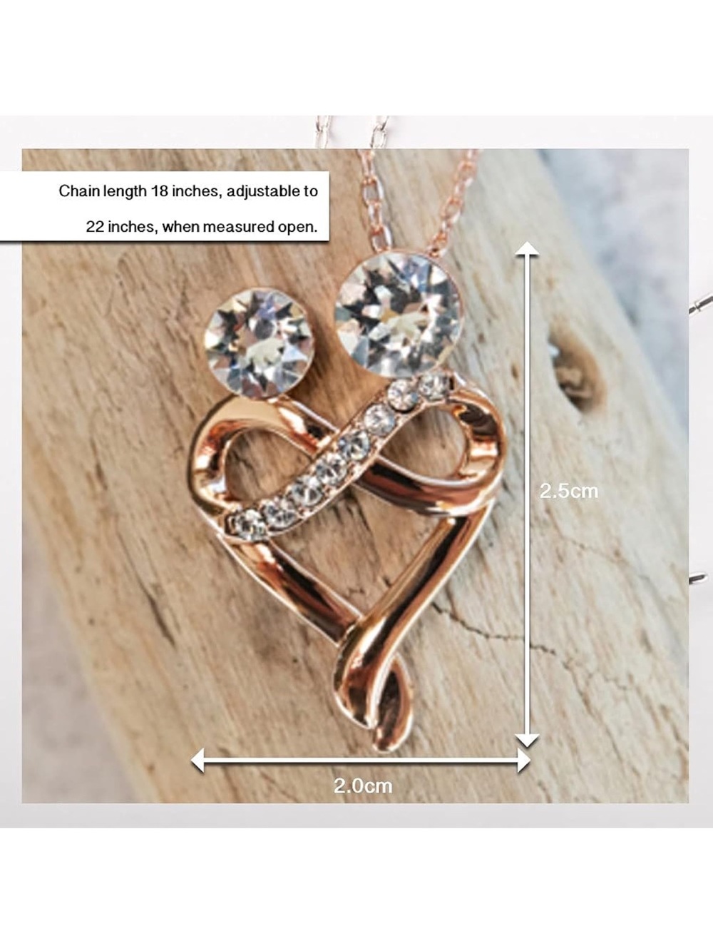 EMBRACE PENDANT, ROSE GOLD – LIMITED EDITION 18K Gold Plated  Necklace - Picture 2 of 9